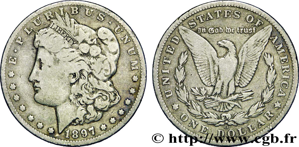 ÉTATS-UNIS D AMÉRIQUE 1 Dollar type Morgan 1897 Nouvelle-Orléans - O TB 