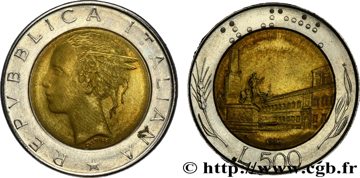 ITALIE 500 Lire 1983 Rome - R SPL 
