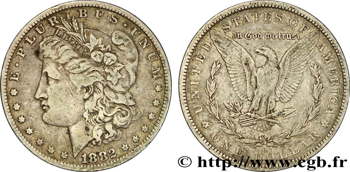 ÉTATS-UNIS D AMÉRIQUE 1 Dollar type Morgan 1882 Nouvelle-Orléans - O TB+ 