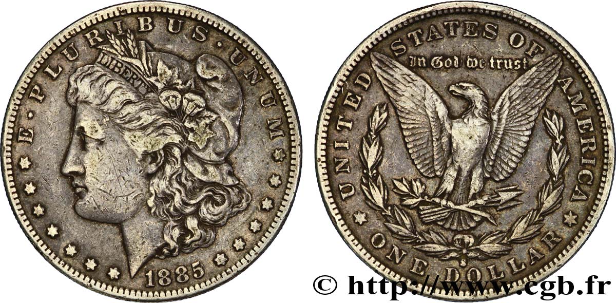 ÉTATS-UNIS D AMÉRIQUE 1 Dollar type Morgan 1885 San Francisco - S TTB 