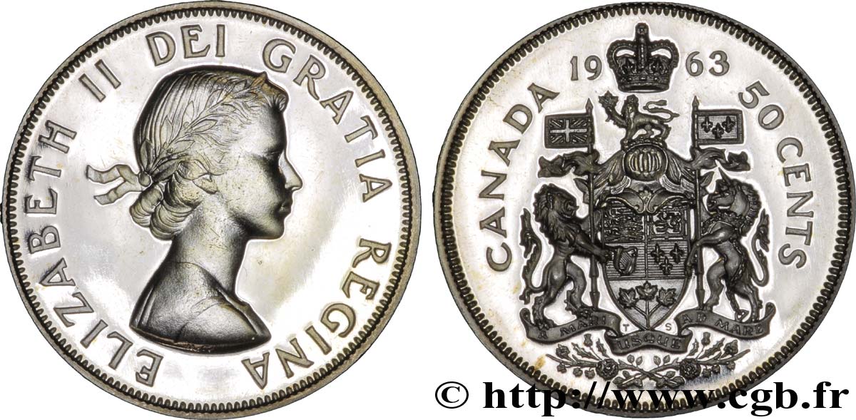 CANADA 50 Cents Elisabeth II 1963  FDC 