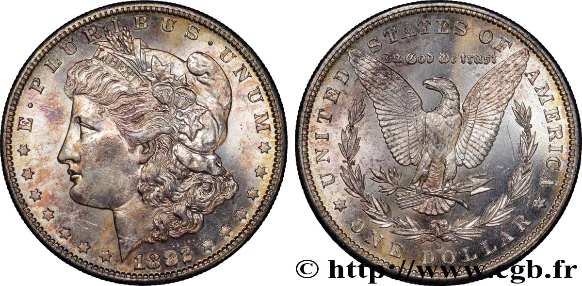 ÉTATS-UNIS D AMÉRIQUE 1 Dollar type Morgan 1882 San Francisco - S SUP 