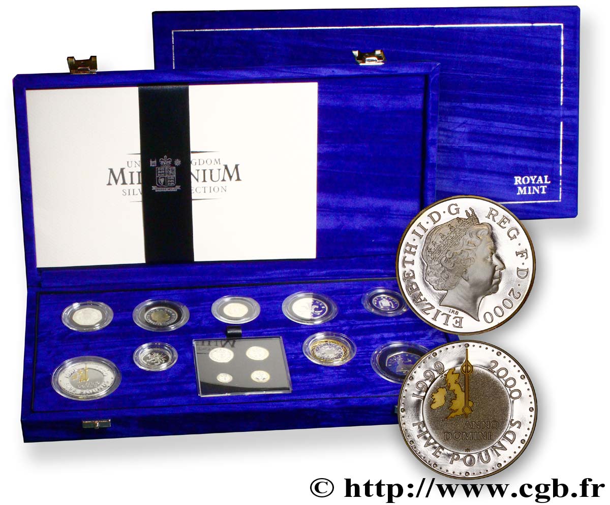 ROYAUME-UNI Coffret Millenium Silver Collection 2000  FDC 
