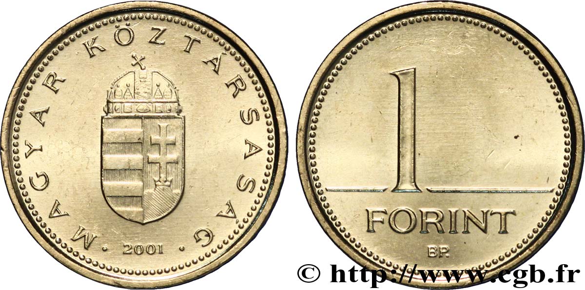 HONGRIE 1 Forint 2001 Budapest SPL 