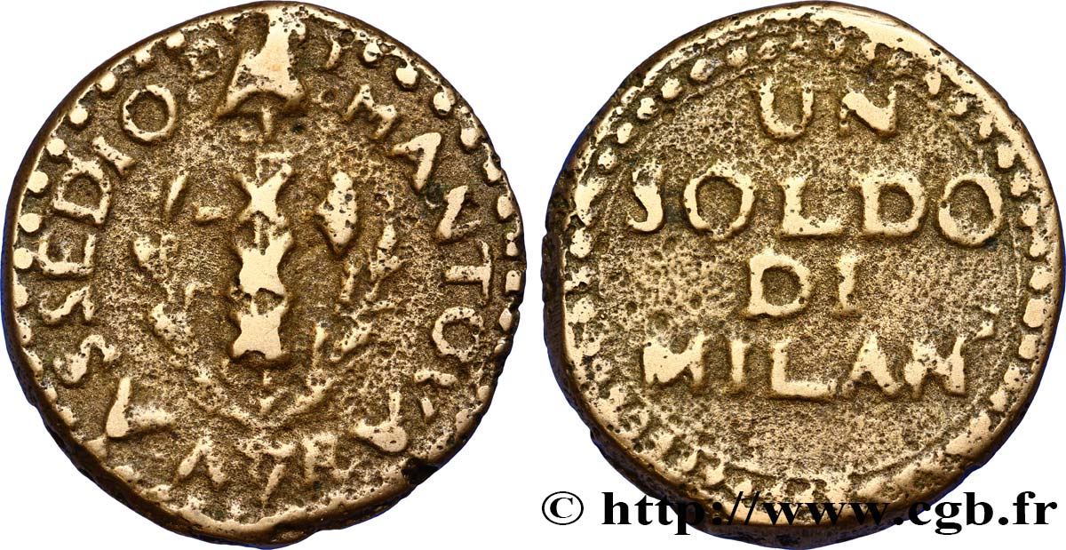 ITALY - MANTUA 1 Soldo monnaie du second siège de Mantoue (1799) N.D. Mantoue XF 