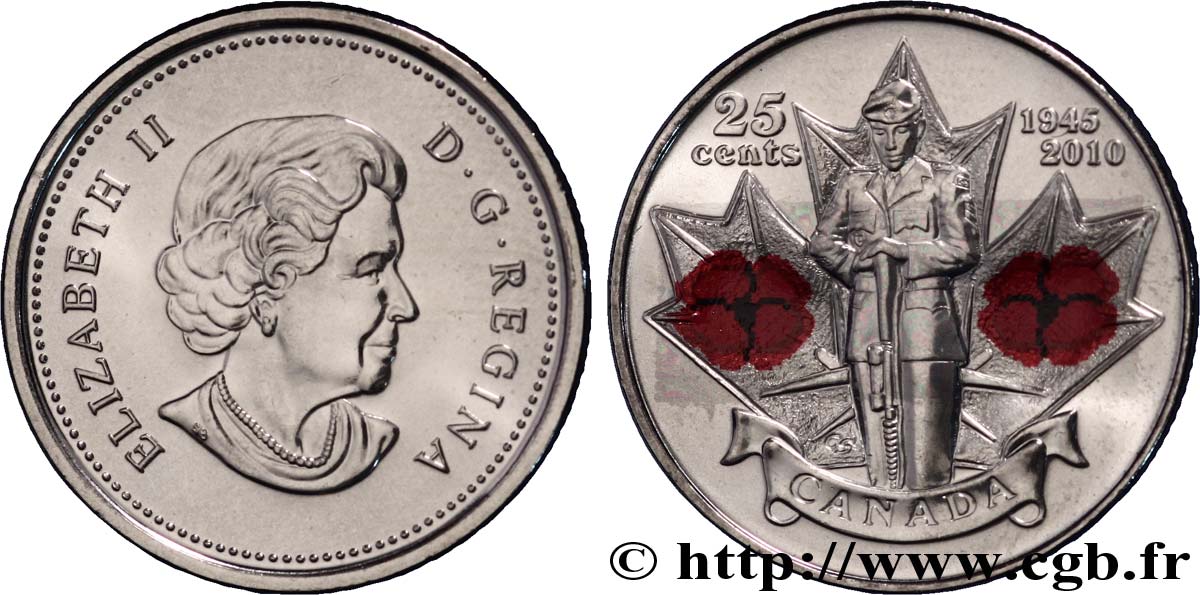CANADA 25 Cents Coquelicots 2010  MS 