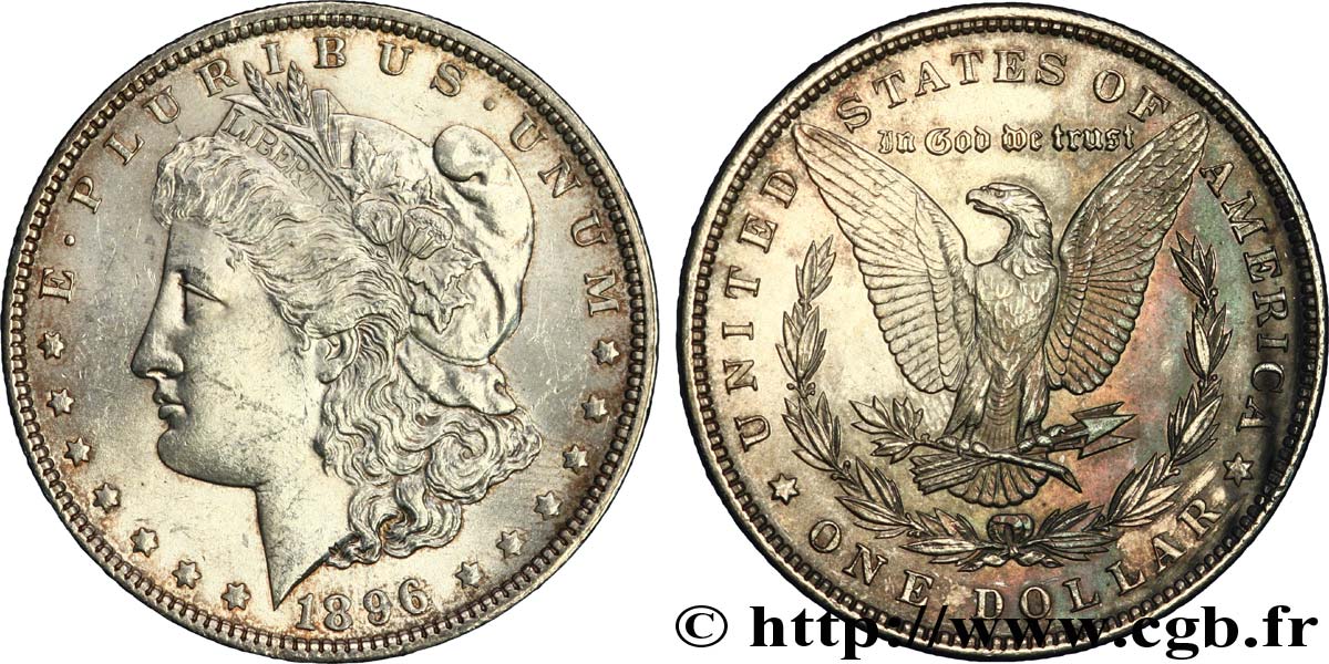 ÉTATS-UNIS D AMÉRIQUE 1 Dollar type Morgan 1896 Philadelphie SUP 