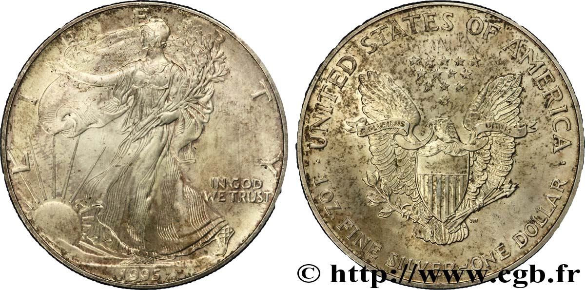 ÉTATS-UNIS D AMÉRIQUE 1 Dollar type Silver Eagle 1995 Philadelphie SUP 