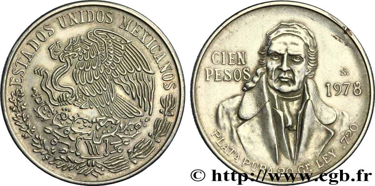 MEXIQUE 100 Pesos Jose Morelos y Pavon / aigle 1981 Mexico SUP 