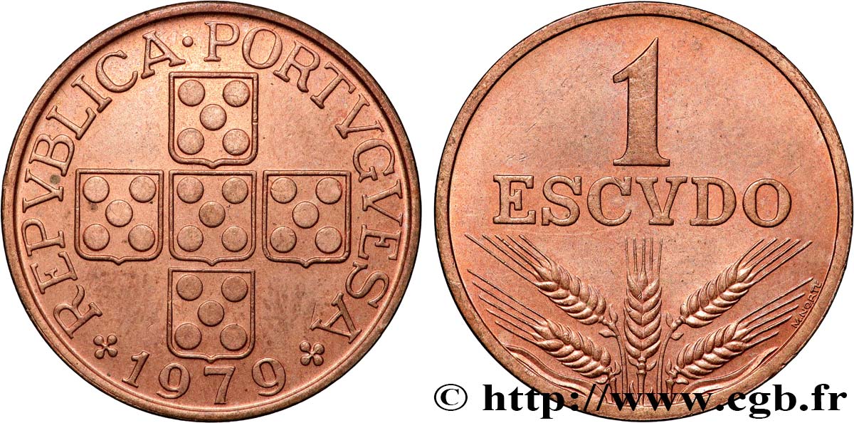 PORTUGAL 1 Escudo 1979  EBC 