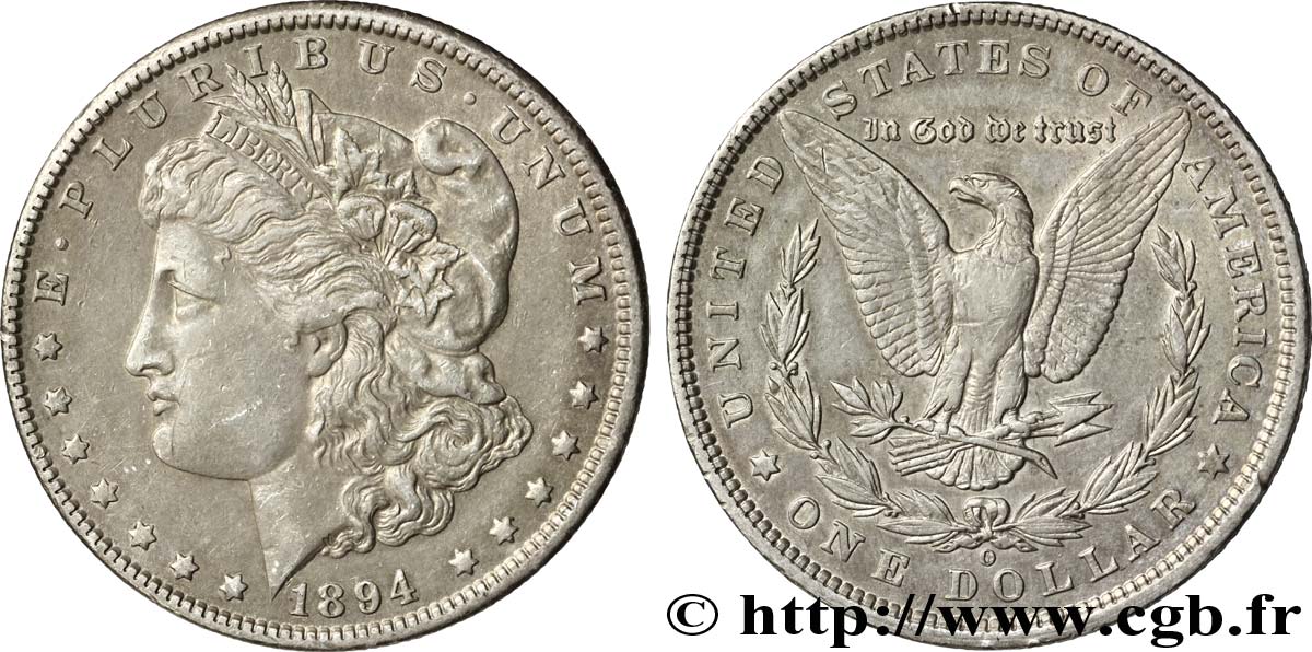 ÉTATS-UNIS D AMÉRIQUE 1 Dollar type Morgan 1894 Nouvelle-Orléans - O TTB 
