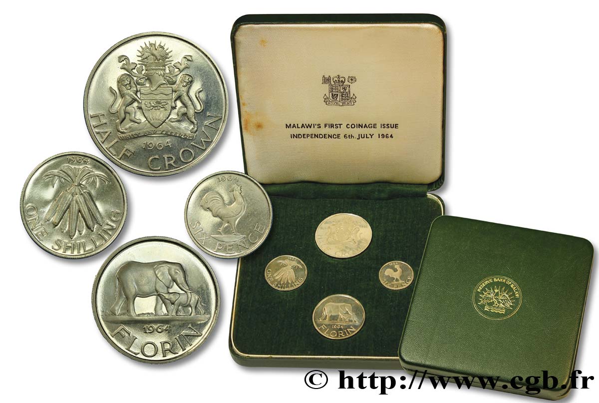 MALAWI Série FDC 4 monnaies Dr Hastings Kamuzu Banda  1964  FDC 