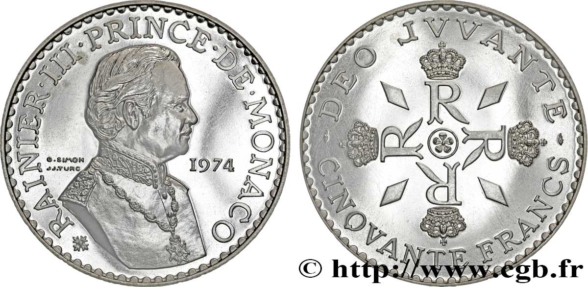 MONACO 50 Francs 1974 Paris FDC 