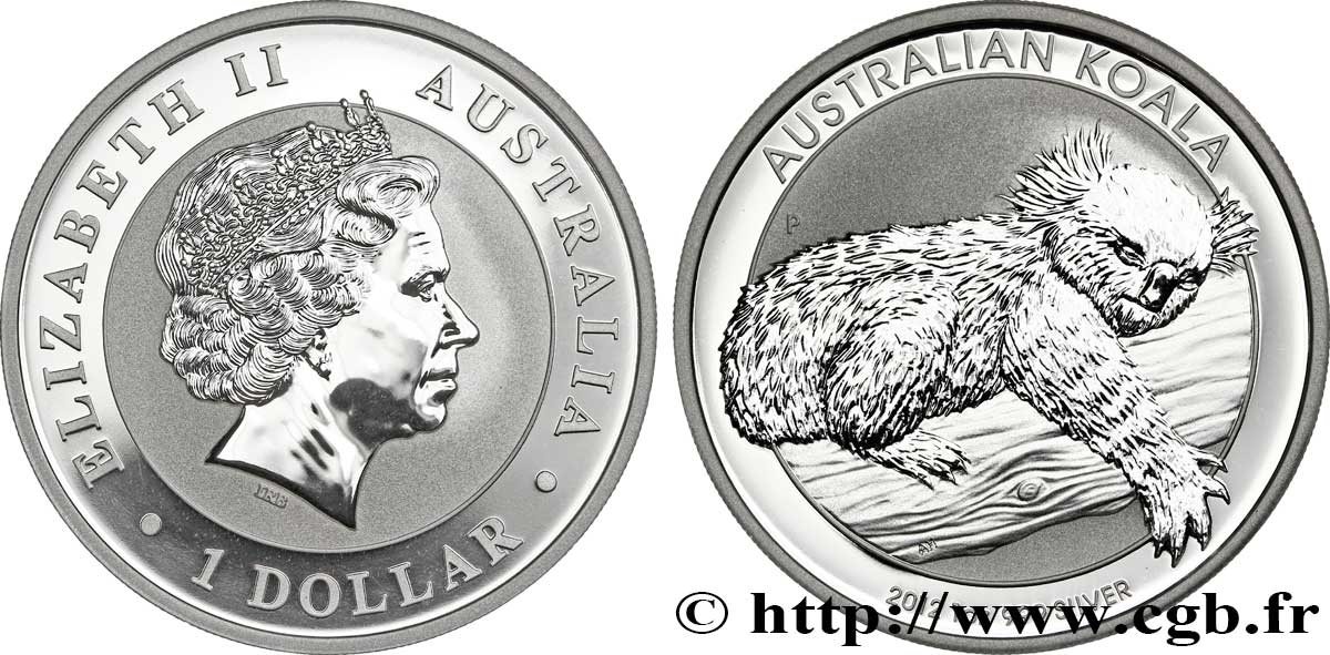 AUSTRALIE 1 Dollar Koala Proof : Elisabeth II / koala 2012  FDC 