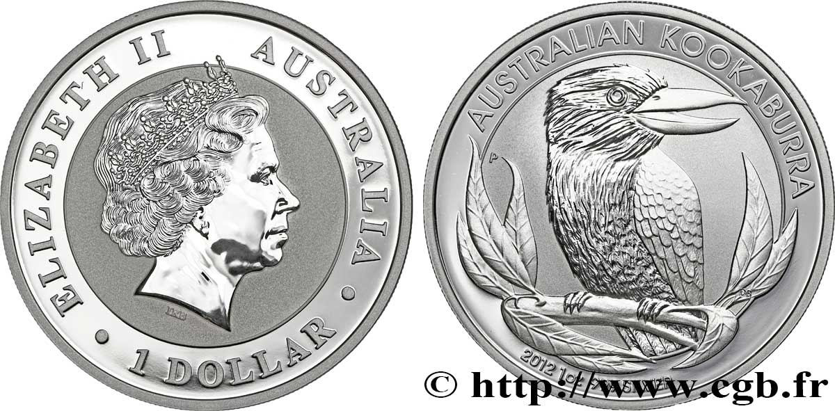 AUSTRALIE 1 Dollar kookaburra Proof : Elisabeth II / kookaburra 2012  FDC 
