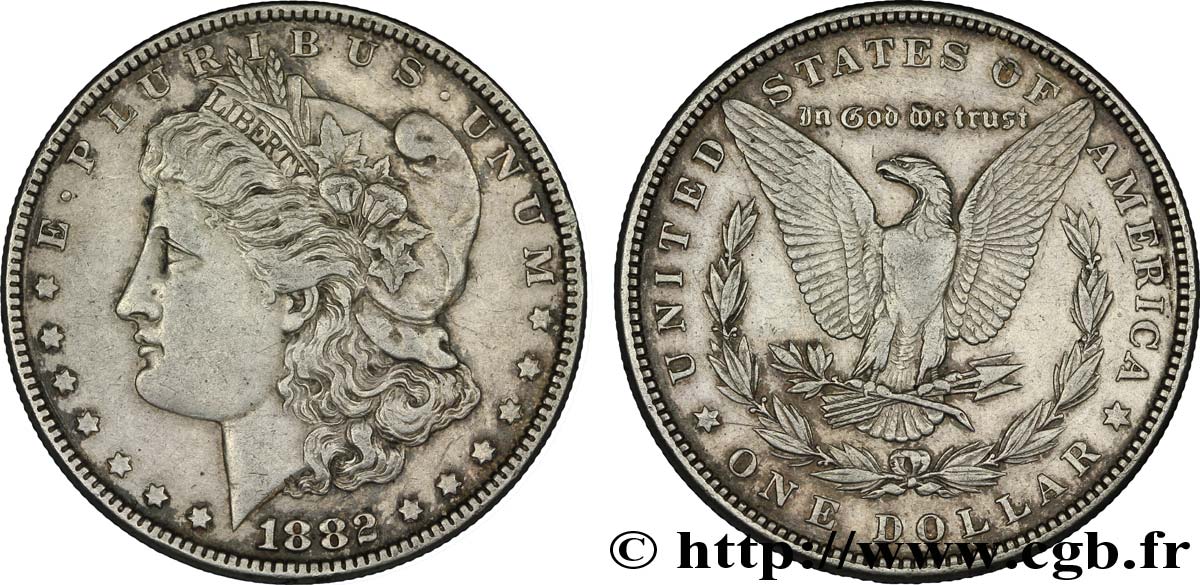 ÉTATS-UNIS D AMÉRIQUE 1 Dollar type Morgan 1882 Philadelphie SUP 