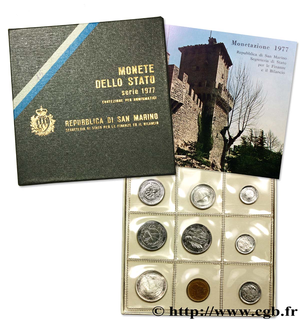 SAN MARINO Série FDC 8 Monnaies 1977 Rome MS 