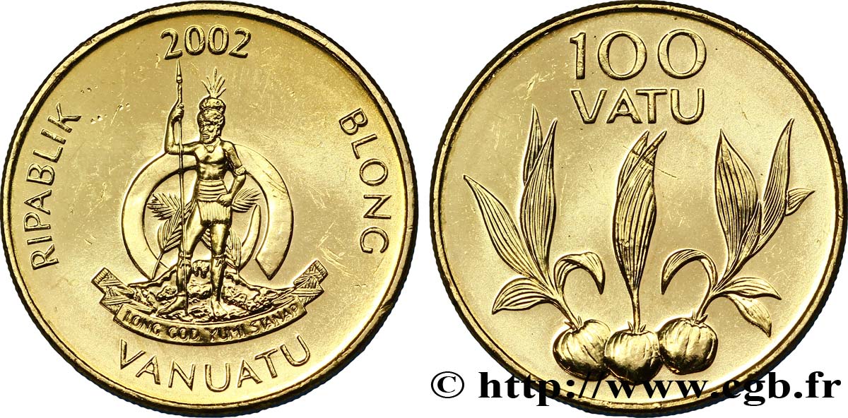 VANUATU 100 Vatu emblème national  2002  SPL 