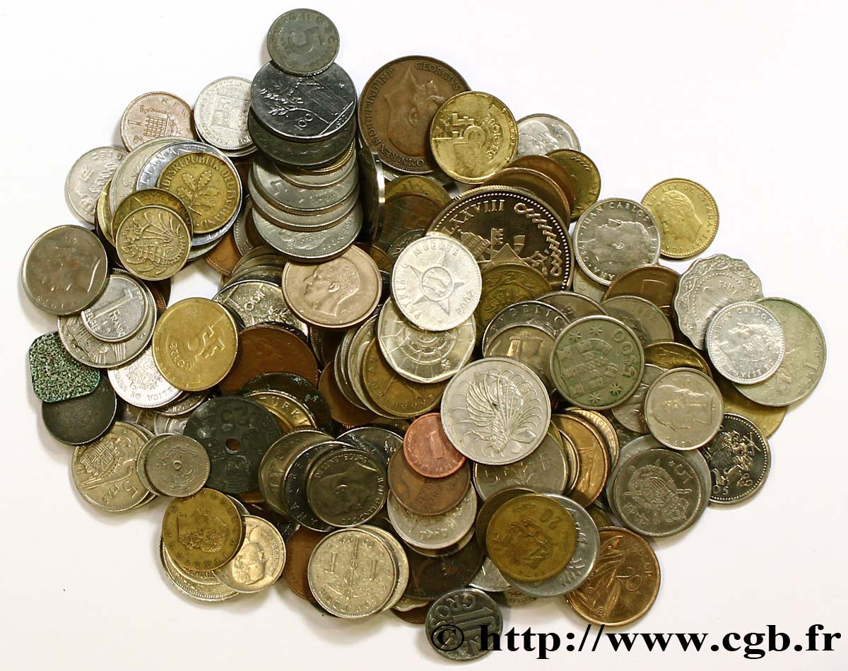 LOTES DE MONEDAS DEL MUNDO 1 kilo de monnaies diverses du Monde n.d. - BC 