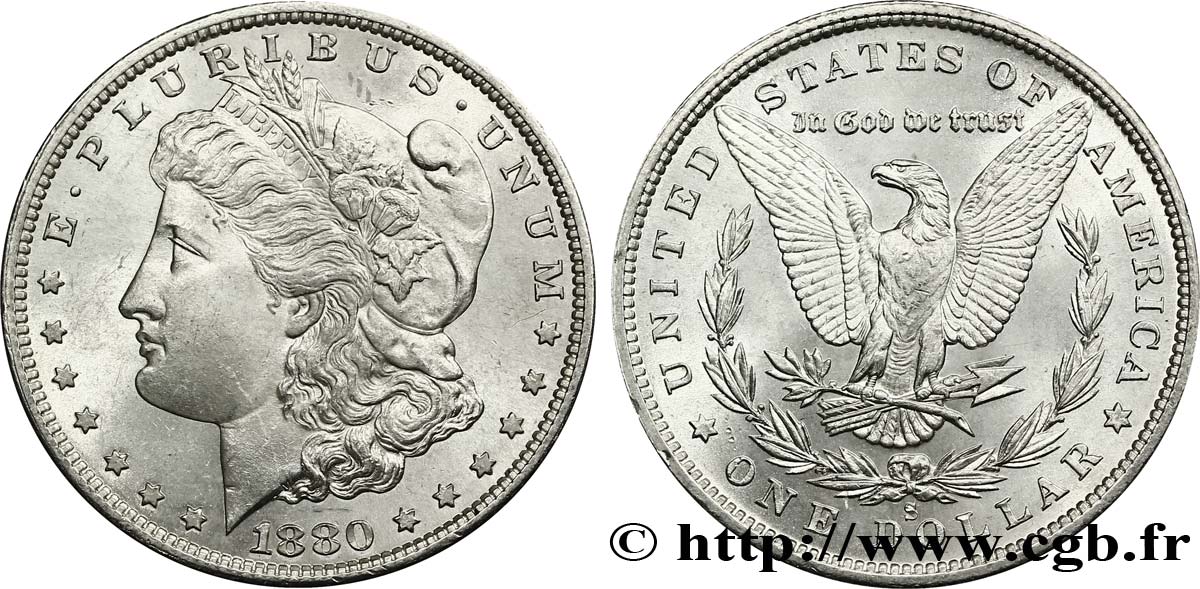 ÉTATS-UNIS D AMÉRIQUE 1 Dollar type Morgan 1880 San Francisco - S SPL63 
