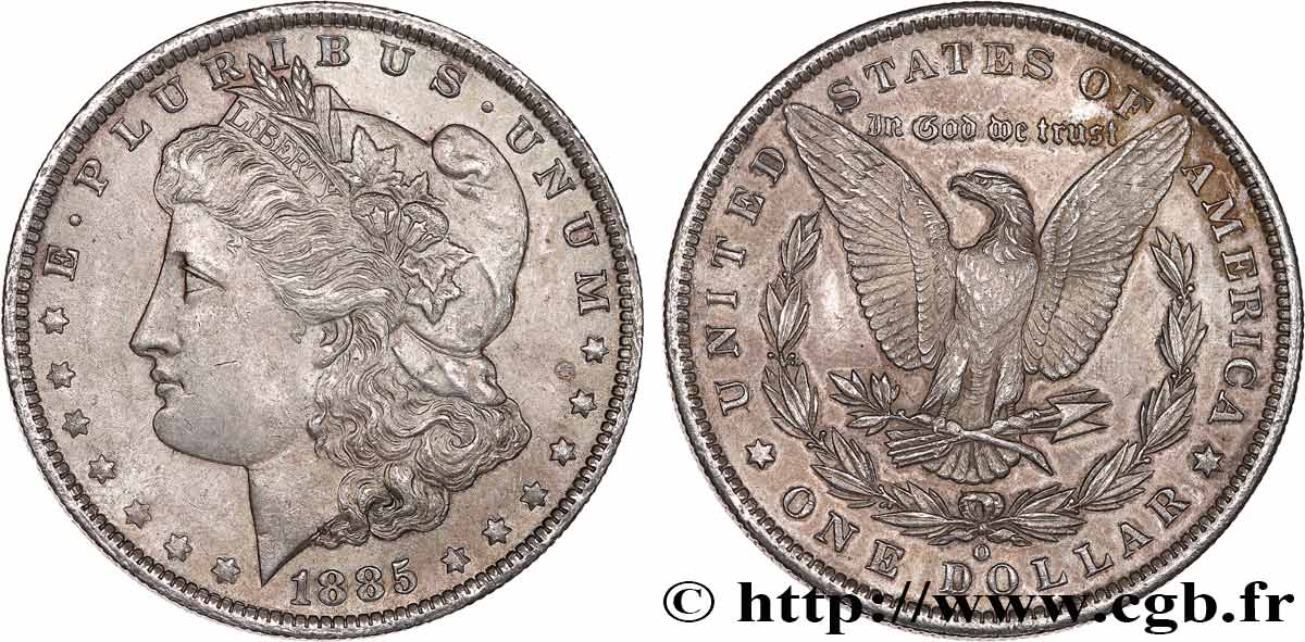 ÉTATS-UNIS D AMÉRIQUE 1 Dollar Morgan 1885 Nouvelle-Orléans SUP58 