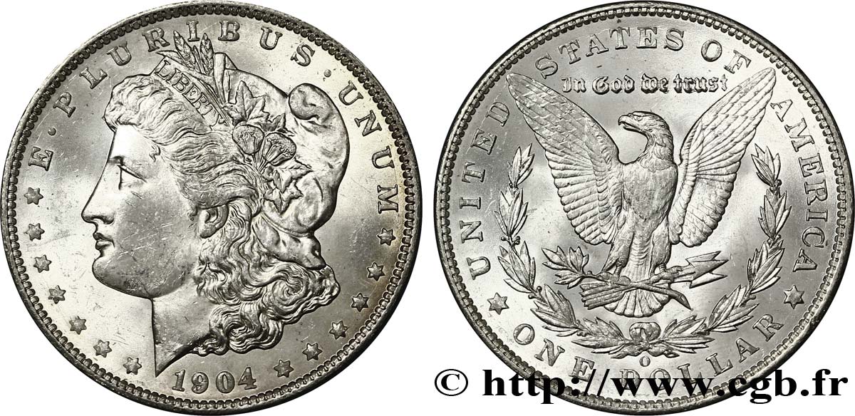 ÉTATS-UNIS D AMÉRIQUE 1 Dollar Morgan 1904 Nouvelle-Orléans - O SUP62 