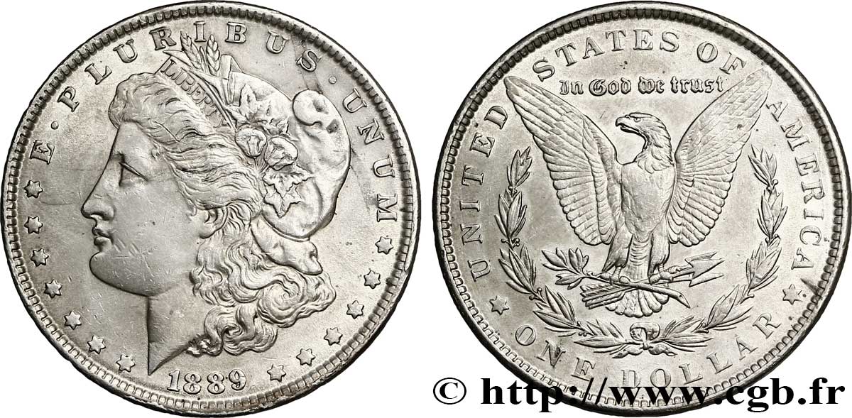 ÉTATS-UNIS D AMÉRIQUE 1 Dollar Morgan 1889 Philadelphie TTB+ 