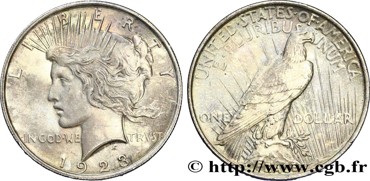 UNITED STATES OF AMERICA 1 Dollar type Peace 1923 Philadelphie MS 
