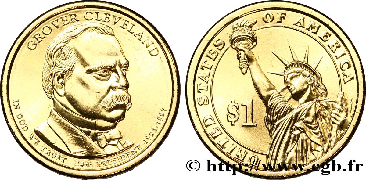 UNITED STATES OF AMERICA 1 Dollar Grover Cleveland (2nd mandat) tranche A 2012 Denver MS 