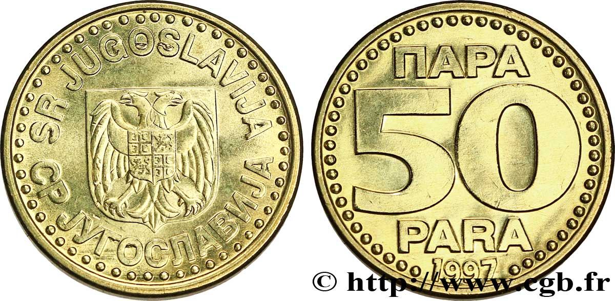 YOUGOSLAVIE 50 Para République Fédérale 1997  SPL 