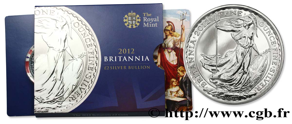 ROYAUME-UNI 2 Pounds (Livres) Elisabeth II / Britannia 2012  FDC 