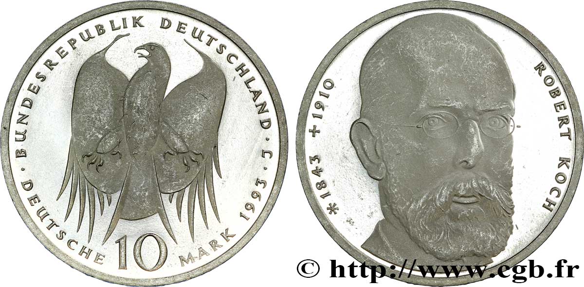 ALLEMAGNE 10 Mark Proof  1993 Hambourg - J SUP 