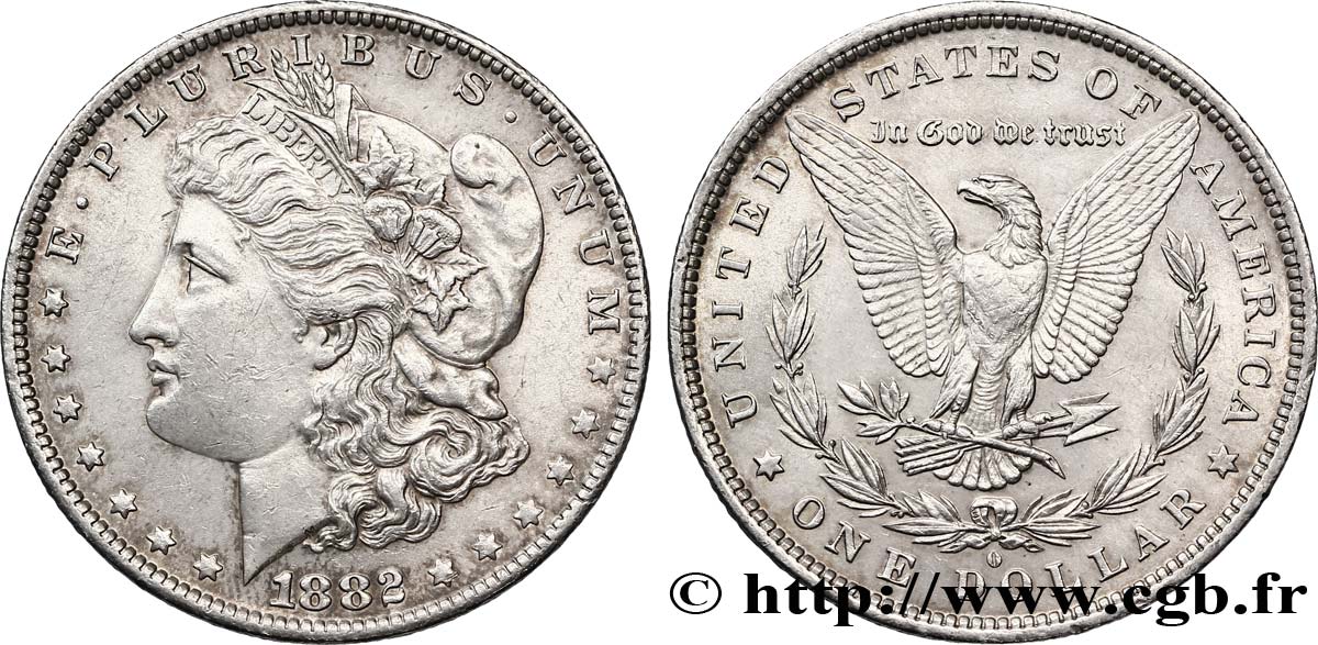ÉTATS-UNIS D AMÉRIQUE 1 Dollar type Morgan 1882 Nouvelle-Orléans - O TTB+ 