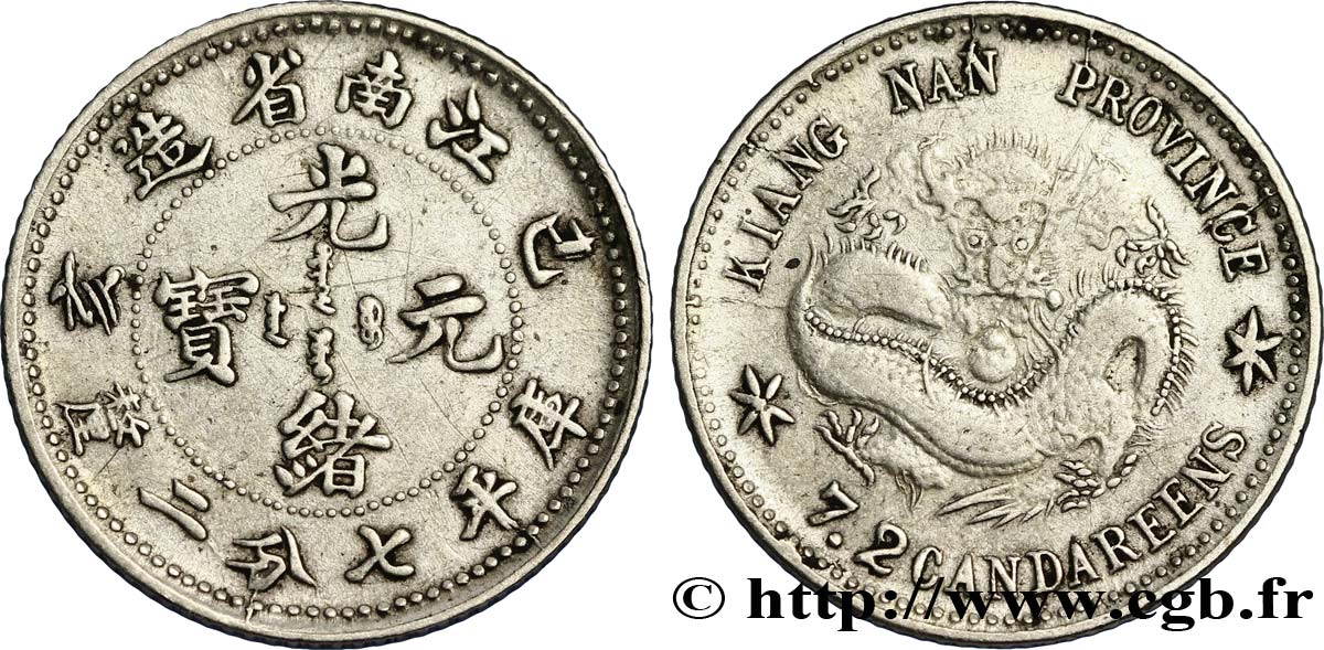 CHINE 10 Cents province de Kiangnan - Dragon 1901  TB+ 