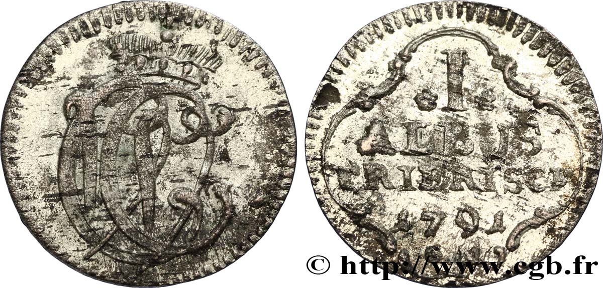 ALEMANIA - TRÉVERIS 1 Albus monogramme du prince-archevêque Clément Wenzel de Saxe 1791  MBC+ 