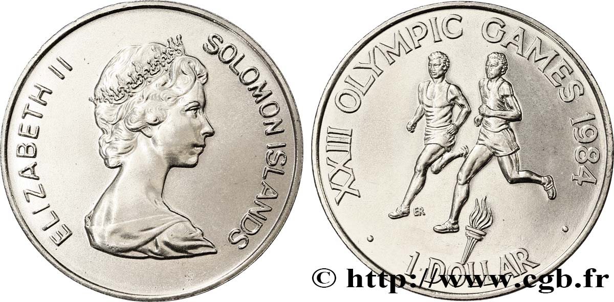 ÎLES SALOMON 1 Dollar Jeux Olympiques de 1984 1984  SPL 