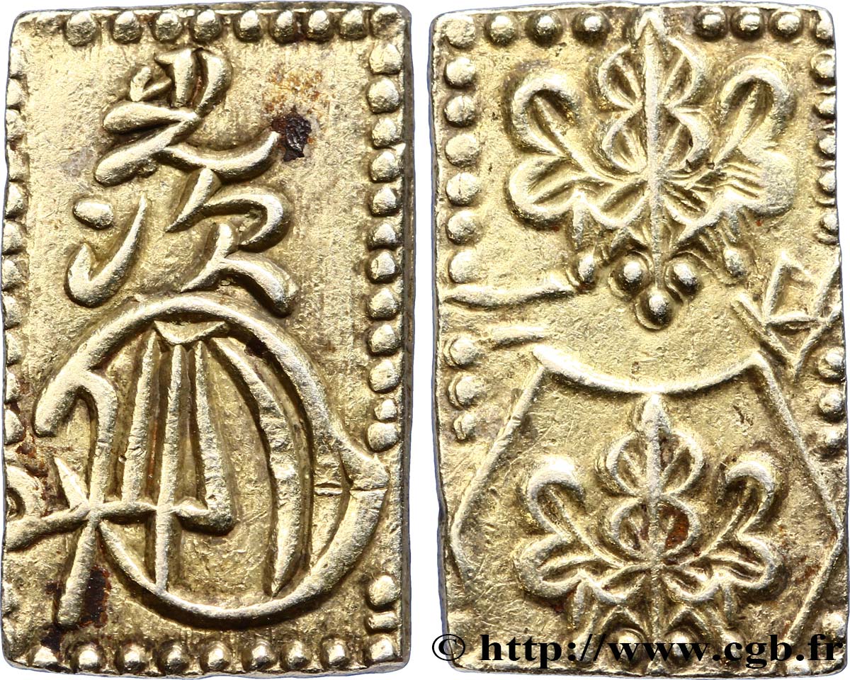 JAPON 2 Bu ou Ichibu en or et argent 1860  TTB 