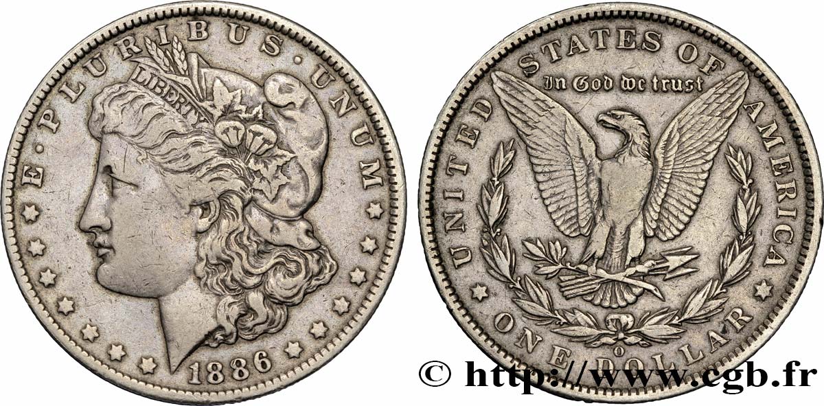 ÉTATS-UNIS D AMÉRIQUE 1 Dollar Morgan 1886 Nouvelle-Orléans TTB 