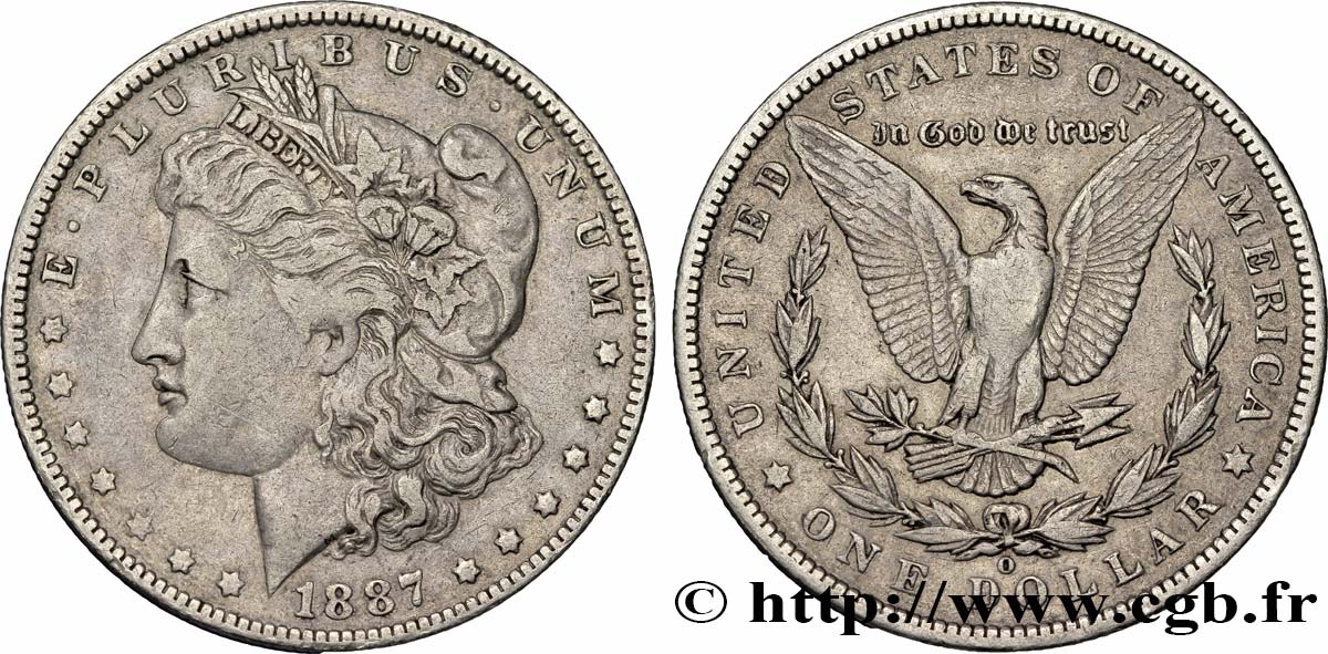 ÉTATS-UNIS D AMÉRIQUE 1 Dollar Morgan 1887 Nouvelle-Orléans TTB 