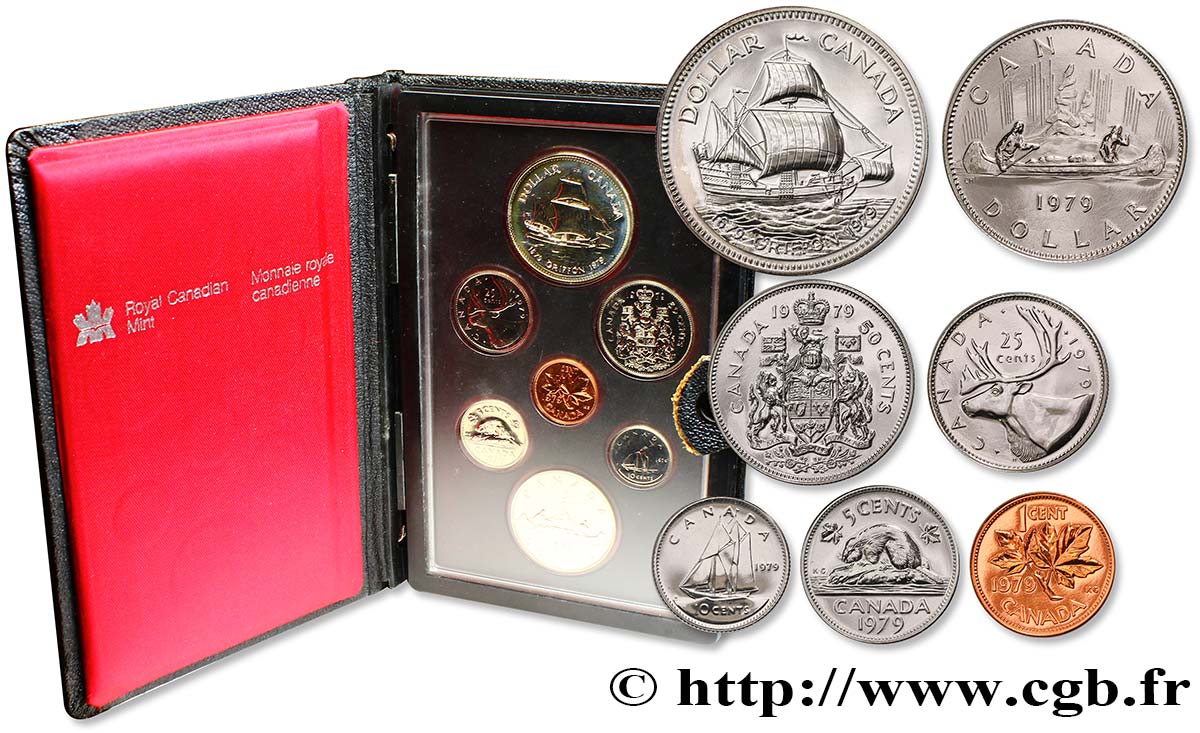 CANADA Série Proof 7 monnaies 1979  MS 