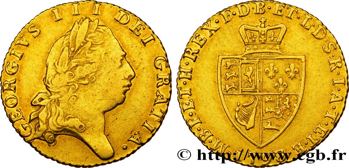 GRAN BRETAGNA - GIORGIO III Demi-guinée, 5e buste 1798/7 Londres q.BB/BB 