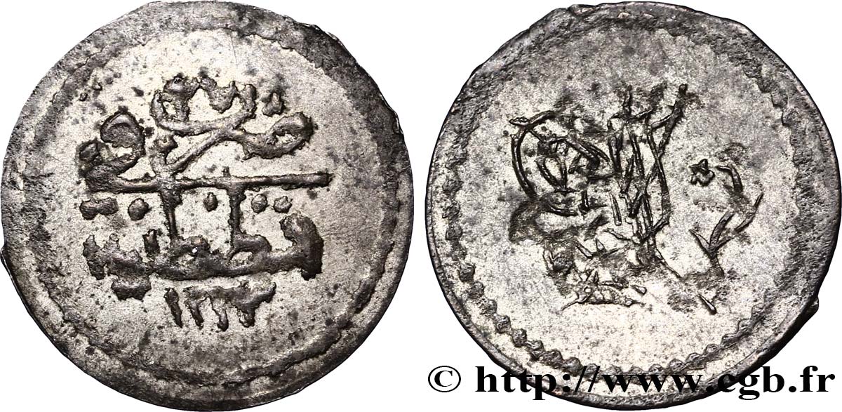 TURKEY 1 Para frappe au nom de Mahmud II AH1223 an 27 1833 Constantinople XF 