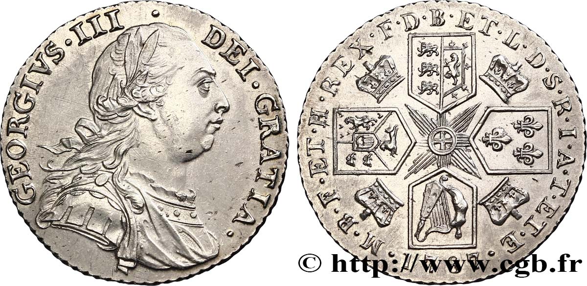 ROYAUME-UNI 1 Shilling Georges III 1787  SPL 
