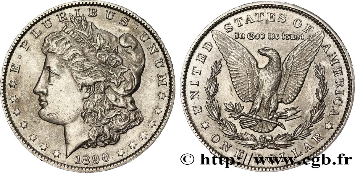 ÉTATS-UNIS D AMÉRIQUE 1 Dollar Morgan 1890 Philadelphie SUP 