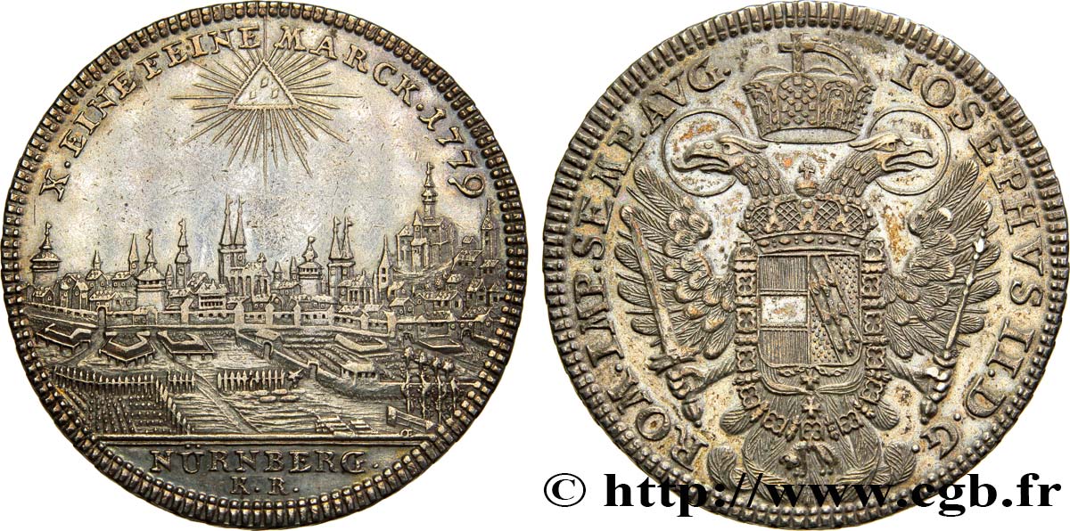 GERMANY - TOWN OF NUREMBERG - JOSEPH II Thaler 1779 Nuremberg AU 