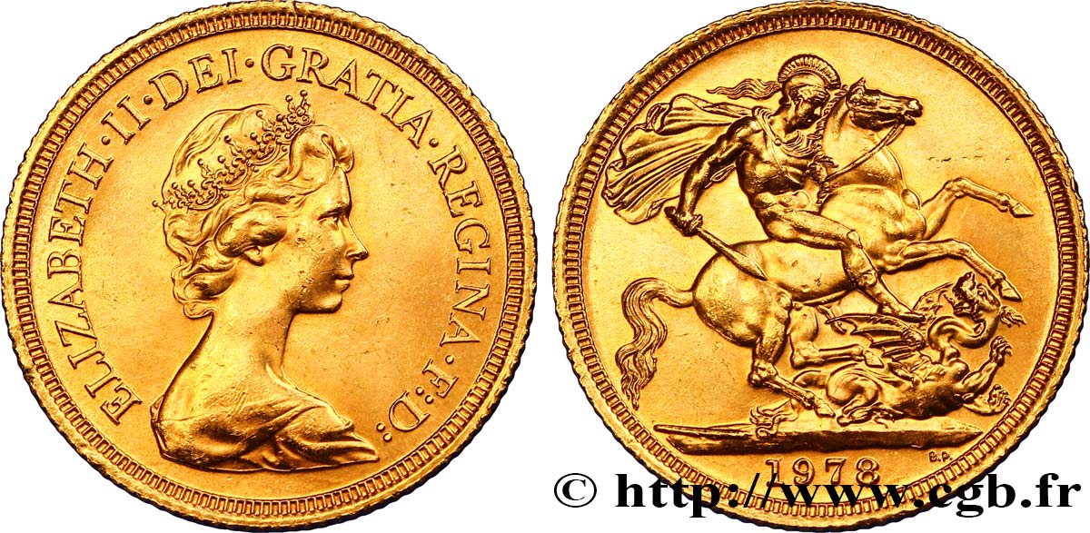 ROYAUME-UNI 1 Souverain Élisabeth II 1978 Royal Mint, Llantrisant SPL 