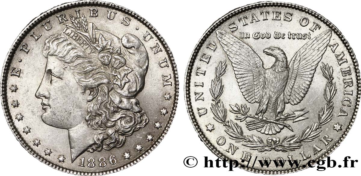 ÉTATS-UNIS D AMÉRIQUE 1 Dollar type Morgan 1886 Philadelphie SPL 