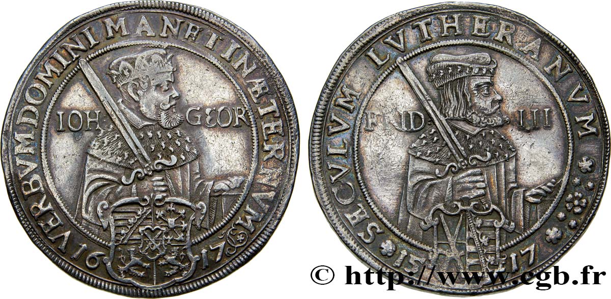 GERMANY - SAXONY - JEAN-GEORGES I Thaler 1617 Dresde q.SPL 