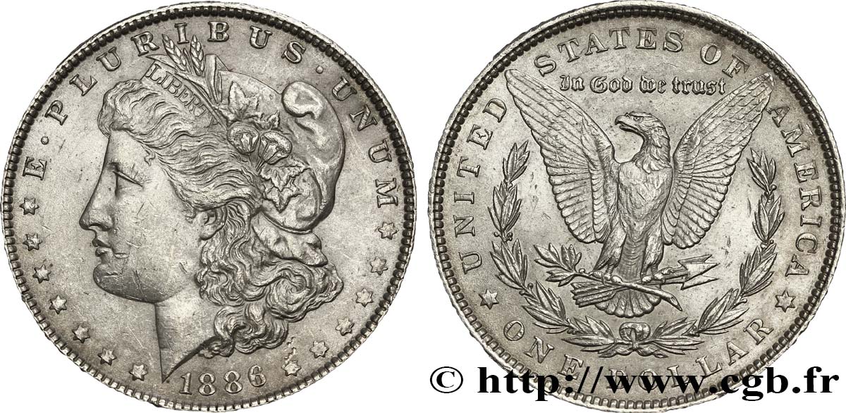 VEREINIGTE STAATEN VON AMERIKA 1 Dollar type Morgan 1886 Philadelphie fST 