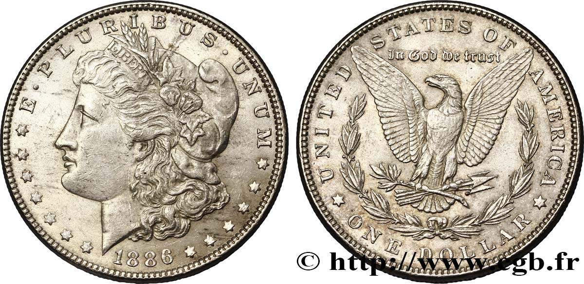 ÉTATS-UNIS D AMÉRIQUE 1 Dollar type Morgan 1886 Philadelphie SPL 